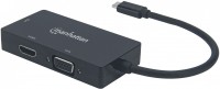 Фото - Картридер / USB-хаб MANHATTAN USB-C 3-in-1 Multiport A/V Converter 