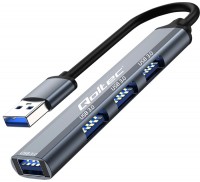 Фото - Картридер / USB-хаб Qoltec Hub Adapter USB 3.0 4in1 