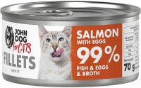 Фото - Корм для кошек John Dog Adult Salmon/Eggs Fillets 70 g 