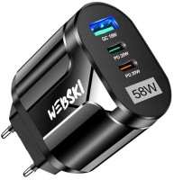 Фото - Зарядное устройство Webski Wall Charger 2 USB C + USB A 58W 