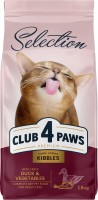 Фото - Корм для кошек Club 4 Paws Selection Adult Duck/Vegetables  1.5 kg
