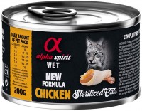 Фото - Корм для кошек Alpha Spirit Cat Canned Sterilized Chicken 200 g 