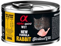 Фото - Корм для кошек Alpha Spirit Cat Canned Sterilized Rabbit 200 g 