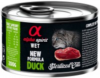 Фото - Корм для кошек Alpha Spirit Cat Canned Sterilized Duck 200 g 