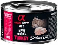Фото - Корм для кошек Alpha Spirit Cat Canned Sterilized Turkey 200 g 