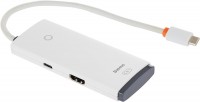 Фото - Картридер / USB-хаб BASEUS Lite Series 5-in-1 USB-C to 3xUSB-A/USB-C/HDMI 0.2m 