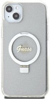 Фото - Чехол GUESS Ring Stand Script Glitter MagSafe for iPhone 15 Plus 