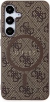 Фото - Чехол GUESS Leather Metal Logo with MagSafe for Galaxy S24 