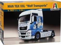 Фото - Сборная модель ITALERI Man TGX XXL Wolf Transporte (1:24) 