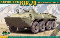 Фото - Сборная модель Ace Soviet APC BTR-70 Early Production Series (1:72) 