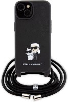 Фото - Чехол Karl Lagerfeld Crossbody Saffiano Metal Pin Karl & Choupette for iPhone 15 