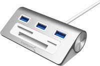 Фото - Картридер / USB-хаб Sabrent 3 Port USB 3.0 Hub with Multi-In-1 Card Reader 