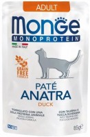 Фото - Корм для кошек Monge Monoprotein Adult Pate Duck 85 g