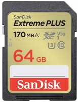 Фото - Карта памяти SanDisk Extreme Plus SD UHS-I U3 Class 10 64 ГБ