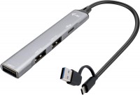 Фото - Картридер / USB-хаб i-Tec USB-C/USB-A Metal HUB 1x USB 3.0 + 3x USB 2.0 