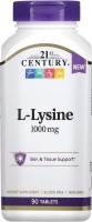 Фото - Аминокислоты 21st Century Lysine 1000 mg 90 tab 