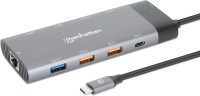 Фото - Картридер / USB-хаб MANHATTAN USB-C PD 10-in-1 Dual Monitor 8K Docking Station / Multiport Hub 