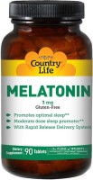 Фото - Аминокислоты Country Life Melatonin 3 mg 90 tab 