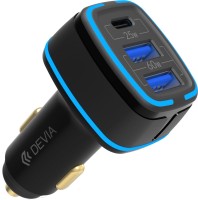 Фото - Зарядное устройство Devia USB-C & Dual USB Car Adapter 85W 