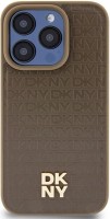 Фото - Чехол DKNY Leather Pattern Metal Logo MagSafe for iPhone 15 Pro Max 