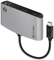 Фото - Картридер / USB-хаб ALOGIC ThunderBolt 3 Dual DisplayPort PORTABLE Docking Station with 4K 