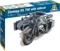 Фото - Сборная модель ITALERI Zundapp KS 750 With Sidecar (1:9) 