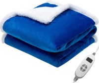 Фото - Электрогрелка / электропрстынь Costway 50'' x 60'' Heated Blanket Throw Reversible Flannel & Sherpa Blan 