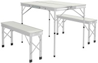 Фото - Туристическая мебель Outsunny Three-Piece Aluminium Folding Picnic Table and Bench Set 