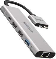 Фото - Картридер / USB-хаб Sitecom Dual USB-C Multiport Pro Adapter+PD 