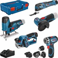 Фото - Набор электроинструмента Bosch GSR 12V-15 FC + GHO 12V-20 + GWS 12V-76 + GST 12V-70 + GOP 12V-28 Professional 0615A0017D 