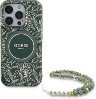 Фото - Чехол GUESS IML Flowers Allover Electro with Pearl Strap for iPhone 16 Pro 