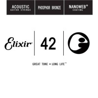 Фото - Струны Elixir Acoustic Nanoweb Phosphor Bronze Single 42 