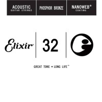 Фото - Струны Elixir Acoustic Nanoweb Phosphor Bronze Single 32 