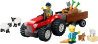 Фото - Конструктор Lego Red Farm Tractor with Trailer and Sheep 60461 