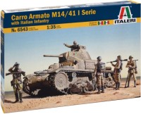 Фото - Сборная модель ITALERI Carro Armato M14/41 L Serie With Italian Infantry (1:35) 