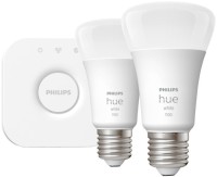 Фото - Лампочка Philips Hue 9.5W E27 2 pcs + Bridge 