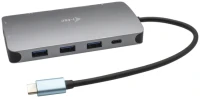 Фото - Картридер / USB-хаб i-Tec USB-C Metal Nano Dock HDMI/VGA with LAN + Charger 100W 