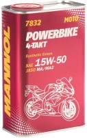 Фото - Моторное масло Mannol 7832 4-Takt Powerbike 15W-50 1L 1 л