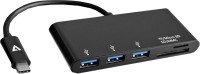 Фото - Картридер / USB-хаб V7 UC3U-HUB-BLK-1E 