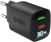 Фото - Зарядное устройство SBS Wall Charger LCD USB-C PD 30W 