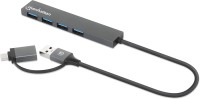 Фото - Картридер / USB-хаб MANHATTAN 4-Port USB 3.0 Type-C / Type-A Combo Hub 181006 