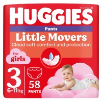 Фото - Подгузники Huggies Little Movers Pants For Girls 3 / 58 pcs 