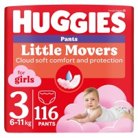 Фото - Подгузники Huggies Little Movers Pants For Girls 3 / 116 pcs 