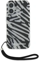 Фото - Чехол Karl Lagerfeld IML Zebra Pattern & Cord for iPhone 16 