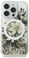 Фото - Чехол GUESS Flower Liquid Glitter MagSafe for iPhone 16 Pro Max 