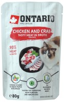 Фото - Корм для кошек Ontario Adult Chicken/Crab Pouch 80 g 