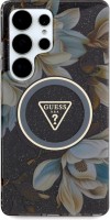 Фото - Чехол GUESS Glitter Flowers Triangle Buttons MagSafe for Galaxy S25 Ultra 