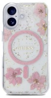 Фото - Чехол GUESS Resin Flower Glitter MagSafe for iPhone 16 