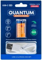 Фото - Аккумулятор / батарейка Quantum 1xCR123A 550 mAh USB Type-C