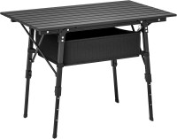Фото - Туристическая мебель Outsunny Folding Camping Table w/ Adjustable Height, Storage Basket